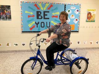 Teri Marley on her bike