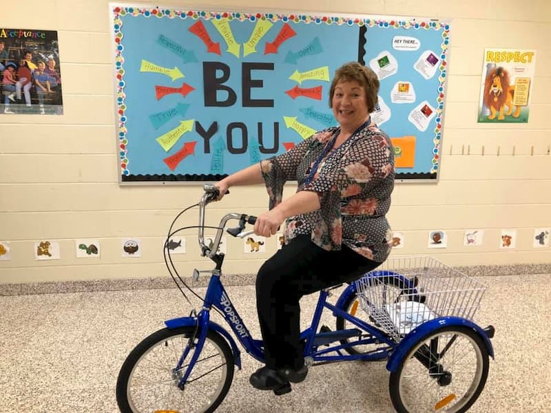 Teri Marley on her bike